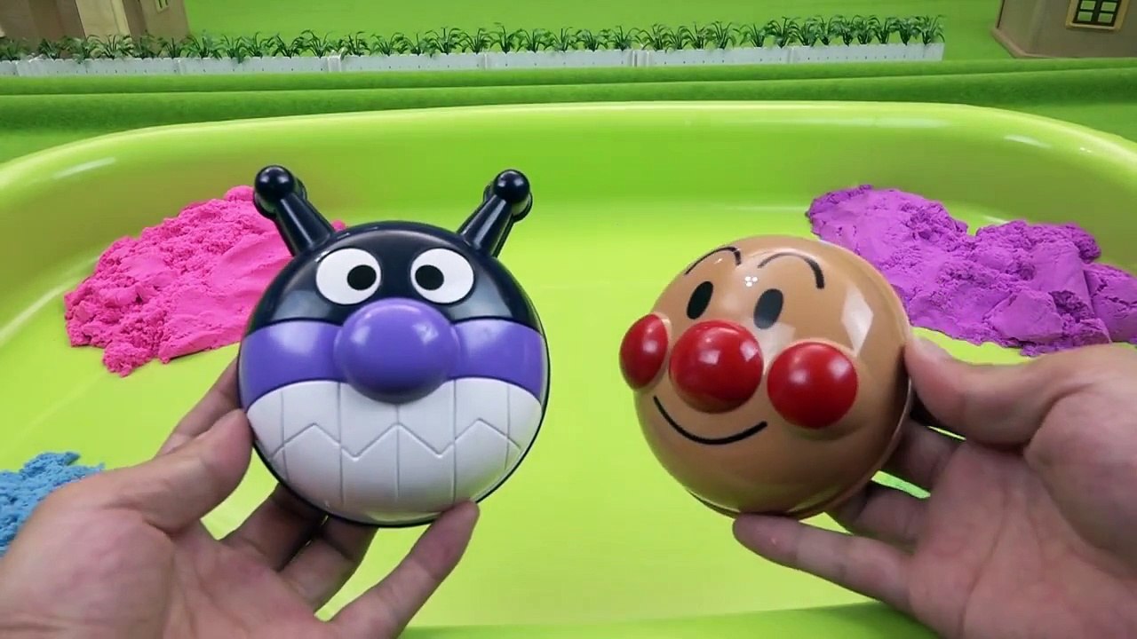 カラフルな砂！キネティックサンドとアンパンマン Colorful and fun! Kinetic Sand
