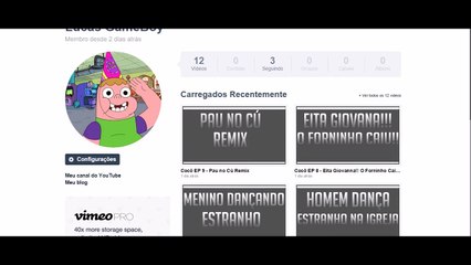 Meu canal em outros sites