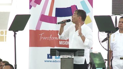 Declaraciones de Correa sobre remodelación de colegio Vicente Rocafuerte