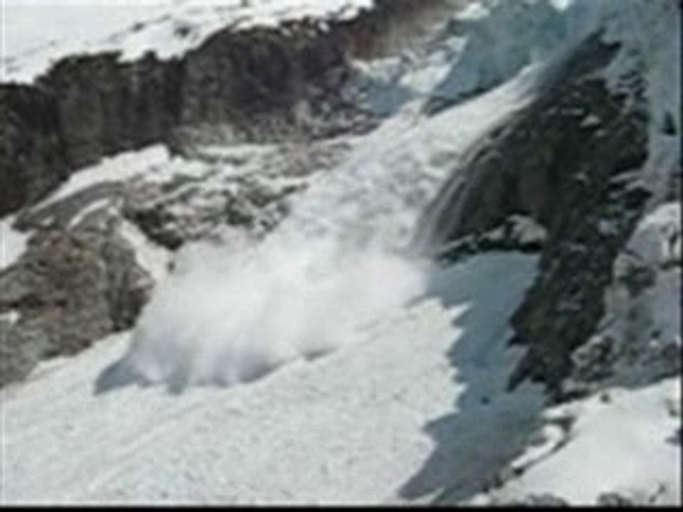 Grosse purge au Glacier d'Argentière.
