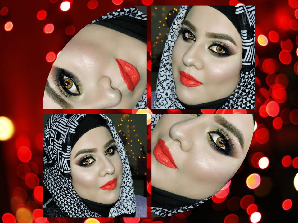 How To - Touch of Gold Glitter & Red Pout