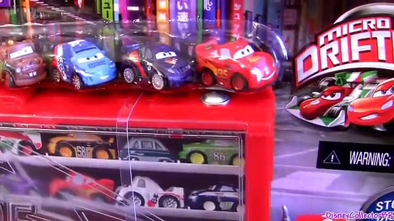 18 CARS Mack Transporter Rolling Display Case Micro Drifters Mack Truck Hauler Display Disney