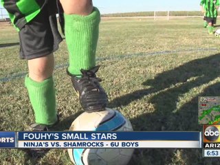 Fouhy's Small Stars featuring a boys soccer league