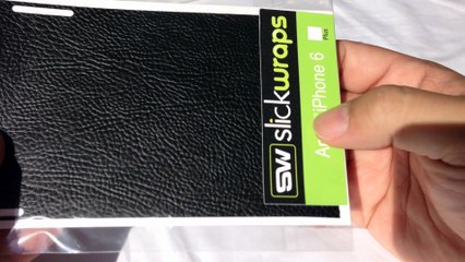 Slickwraps black leather decal protector skin for the iPhone 6 Plus review