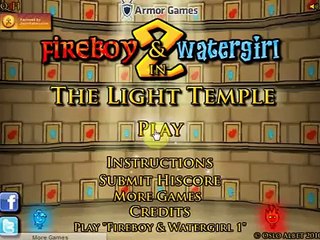 лучшие флэш игры для детей FIREBOY AND WATERGIRL 2 THE LIGHT TEMPLE Flash Game the best games for
