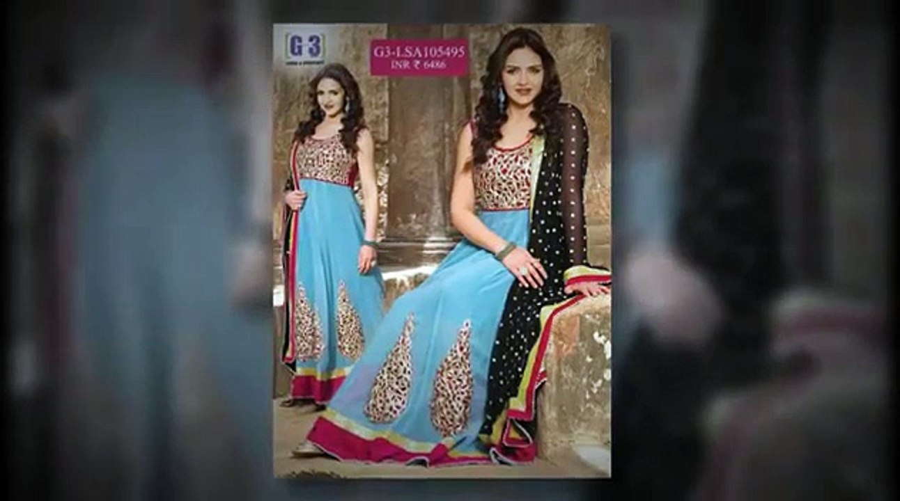 Shop Online Party Wear Georgette Salwar Kameez, Designer Salwar Kameez Collection