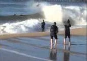 Surfer Double Front Flips on El Nino Waves in California