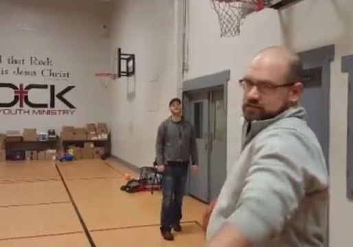 Man Does Impressive Basketball Trick Shot