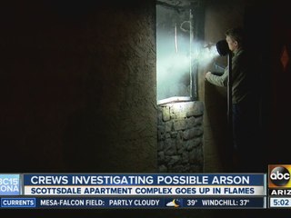 Crews investigating possible arson in Scottsdale