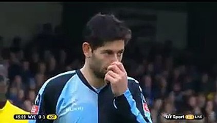 Joe Jacobson Goal Penalty kick - Wycombe 1-1 Aston Villa - 09-01-2016