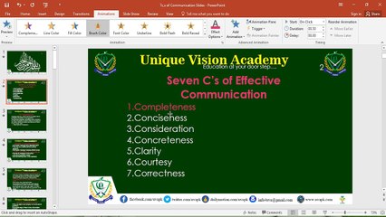 Class 5 Microsoft Power Point Animation Menu Complete in Urdu Hindi www.uvapk.com