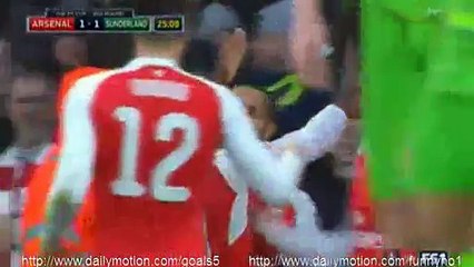 Joel Campbell Goal Arsenal 1 - 1 Sunderland FA Cup 9-1-2016