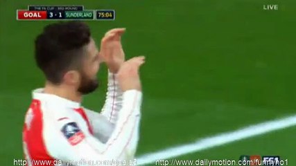 Olivier Giroud Goal Arsenal 3 - 1 Sunderland FA Cup 9-1-2016