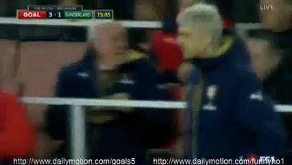Olivier Giroud Goal Arsenal 3 - 1 Sunderland FA Cup 9-1-2016