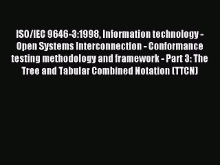 [PDF Download] ISO/IEC 9646-3:1998 Information technology - Open Systems Interconnection -