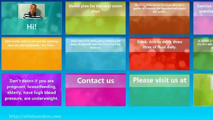 Detox plan for the next seven days