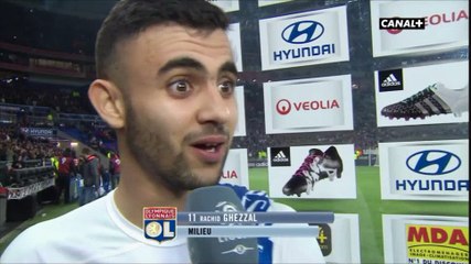 Réaction de Ghezzal après son but contre Troyes