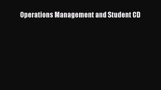 Operations Management and Student CD [Read] Online