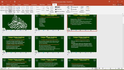 Class 8 Microsoft Power Point View Menu Complete in Urdu Hindi www.uvapk.com