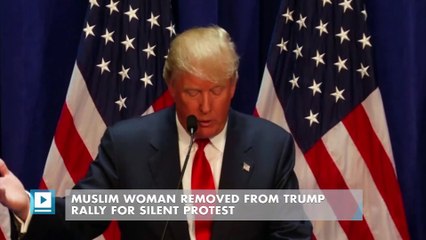 Muslim woman removed from Trump rally for silent protest