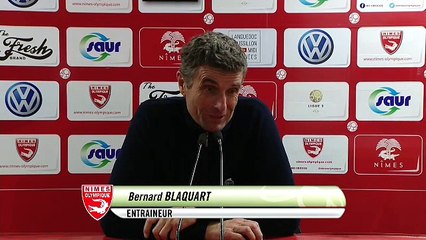 Réaction de Bernard Blaquart après Nîmes Olympique - Stade Brestois 29