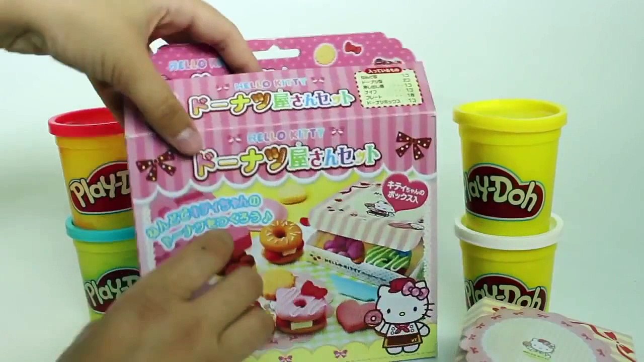 Hello Kitty Play Doh Donuts How to make Playdough Doughnuts DIY ハローキティ キャラクター サンリオ Dough