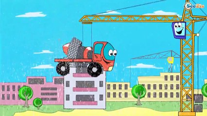 ✔ CARS Large CRANE | Kids Car Cartoons - HEAVY VEHICLES | COMPILATION | 19 Episode