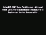 [PDF Download] Using MIS (SVE) Value Pack (includes Microsoft Office Excel 2007 in Business