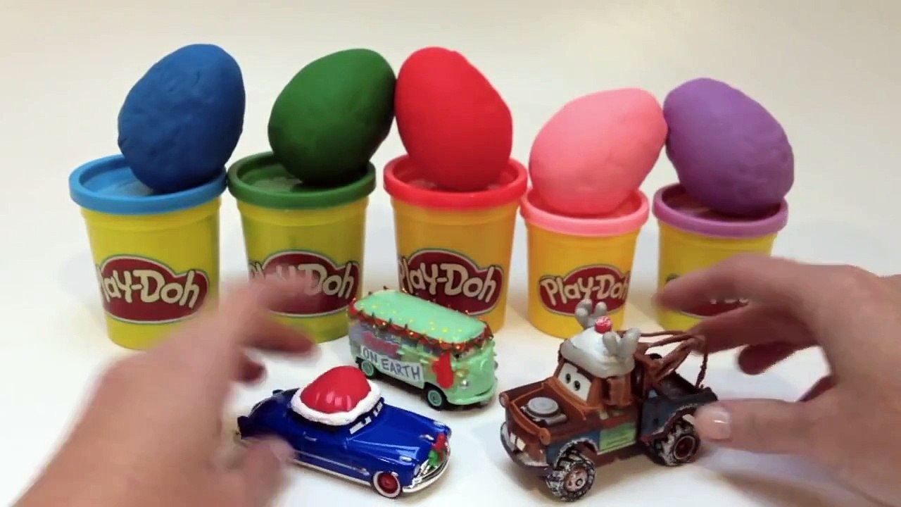Play Doh Surprise Eggs Christmas Toys Cars 2 Looney Tunes Hello Kitty Barbie The Smurfs 2