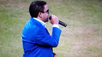 El Torito Cantando el Himno Nacional Licey vs Escogido