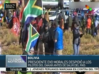 Bolivia: Evo Morales despide a competidores del Rally Dakar