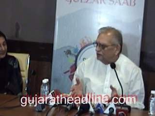 Writer Director Gulzar's Press conference in Ahmedabad for Sabarmati Festival