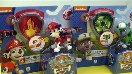 Paw Patrol Action Pack Rescue Team Toy Review Chase Zuma Marshall Skye Rubble Rocky Spin M