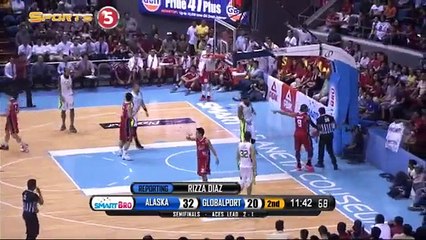 Global Port vs Alaska - 2nd Quarter - Semis Game 4 PBA Philippine Cup 2015-2016