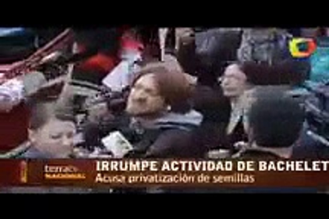 PRESIDENTA POR EL TEMA DE LAS SEMILLAS TRANSGÉNICAS. (TPP) ELLA SE RÍE Y LO TOMA A LA BROMA