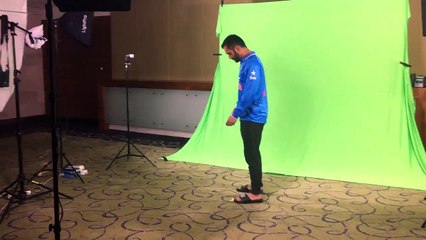 India captain @msdhoni in a light mood in a photo shoot at the team hotel