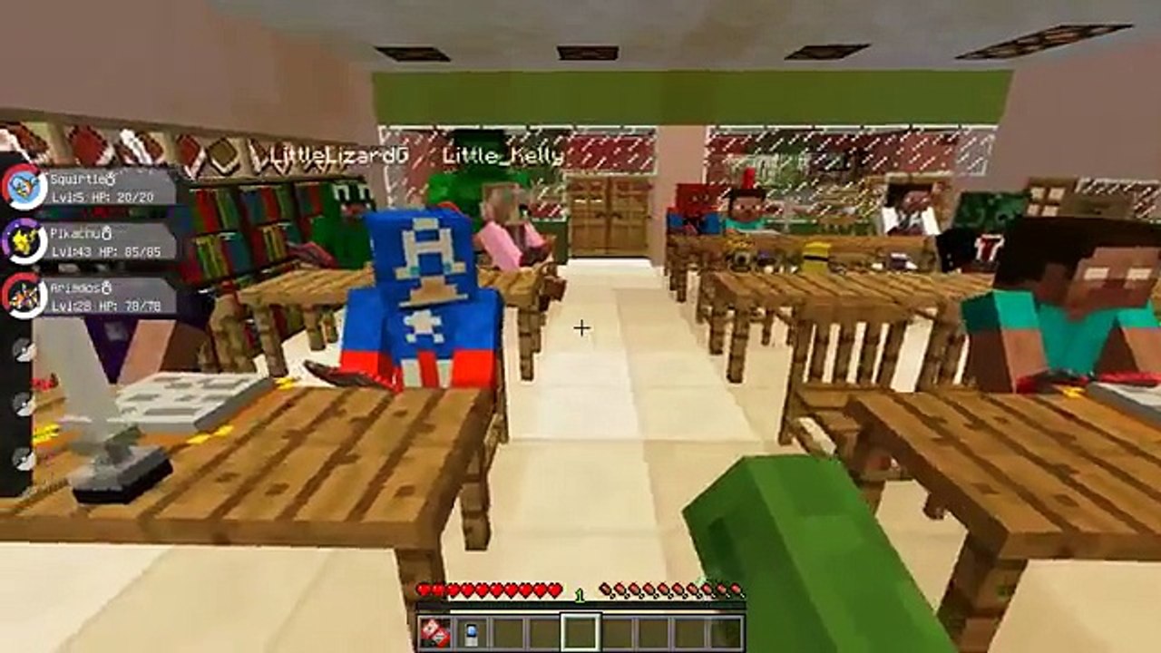 Minecraft School : A DAY WITH POKEMON!