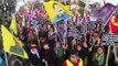 Manifestation pour réclamer justice après l'assassinat de trois Kurdes à Paris en 2013