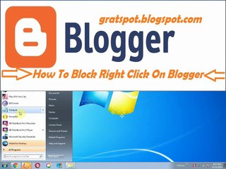 Block/Disable right click on blogger