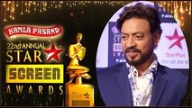 Irrfan Khan at Star Screen Awards 2016 | Bollywood Awards Show 2016