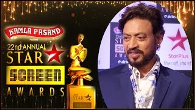 Irrfan Khan at Star Screen Awards 2016 | Bollywood Awards Show 2016
