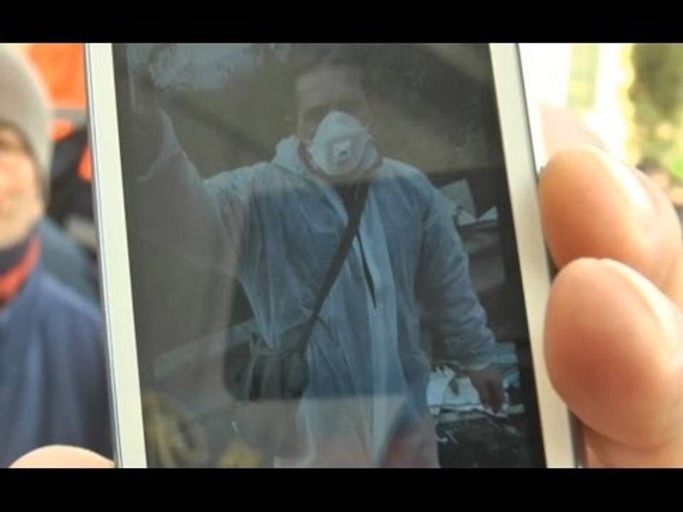 Napoli - Protesta coop Primavera, lavoratori da mesi senza stipendio (10.12.15)