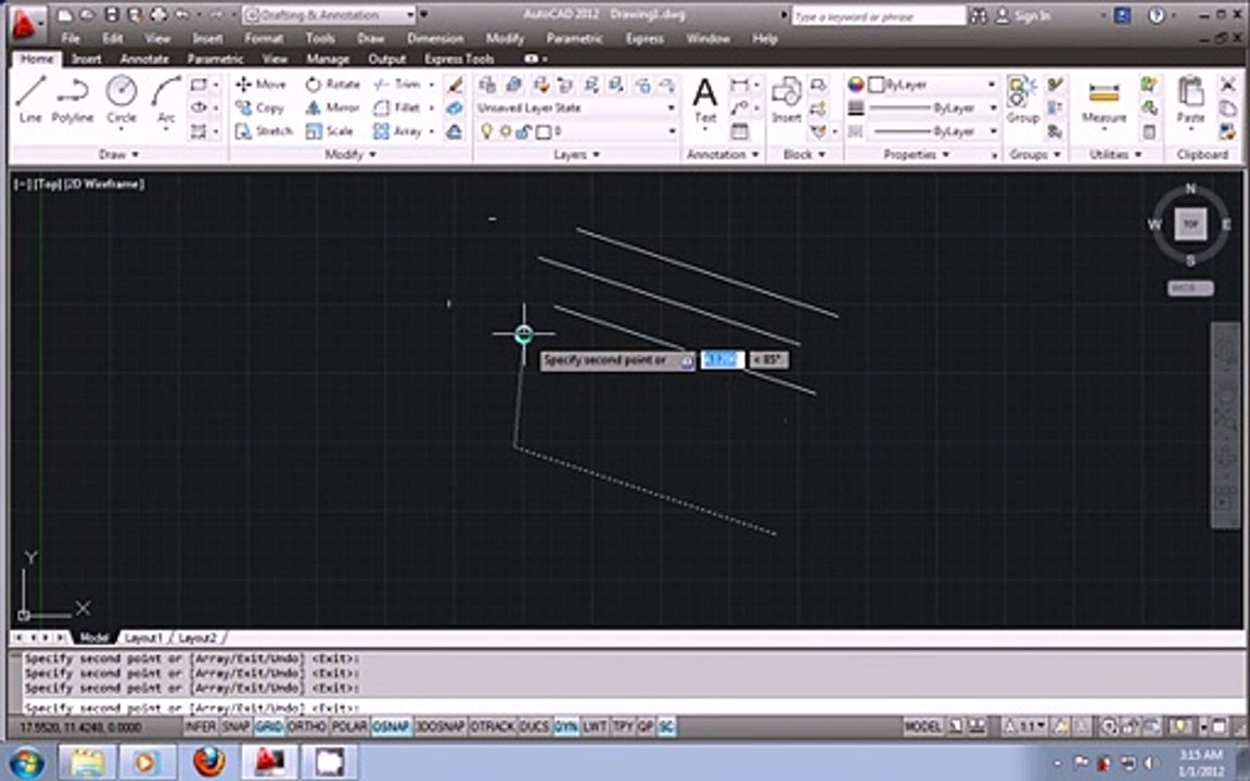 AutoCAD 2012 urdu tutorial part2 - Using the modify commands