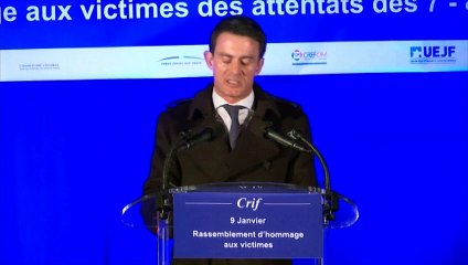 Valls rend hommage aux victimes de l'Hyper Cacher