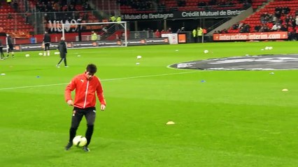 09/01/16 : SRFC-FCL : Yoann Gourcuff à l'échauffement