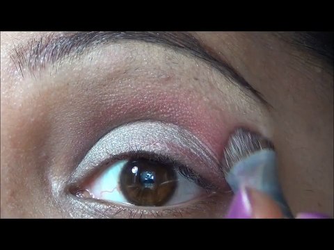 Pink Champagne Eye Look Just Using One Brush (ELF $1 Brush)