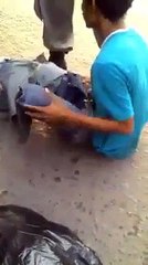 Fake beggar get caught red handed.