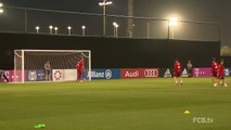 Robert Lewandowski's brilliant backheel volley at FC Bayern München training