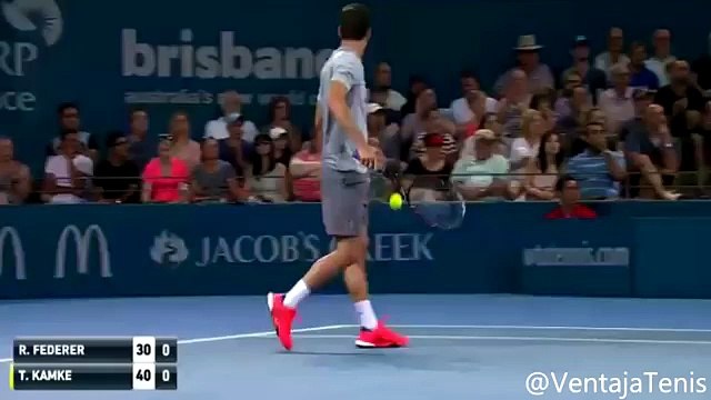 [HD] Roger Federer vs. Tobias Kamke R2 Brisbane 2016 Highlights [Low, 360p]