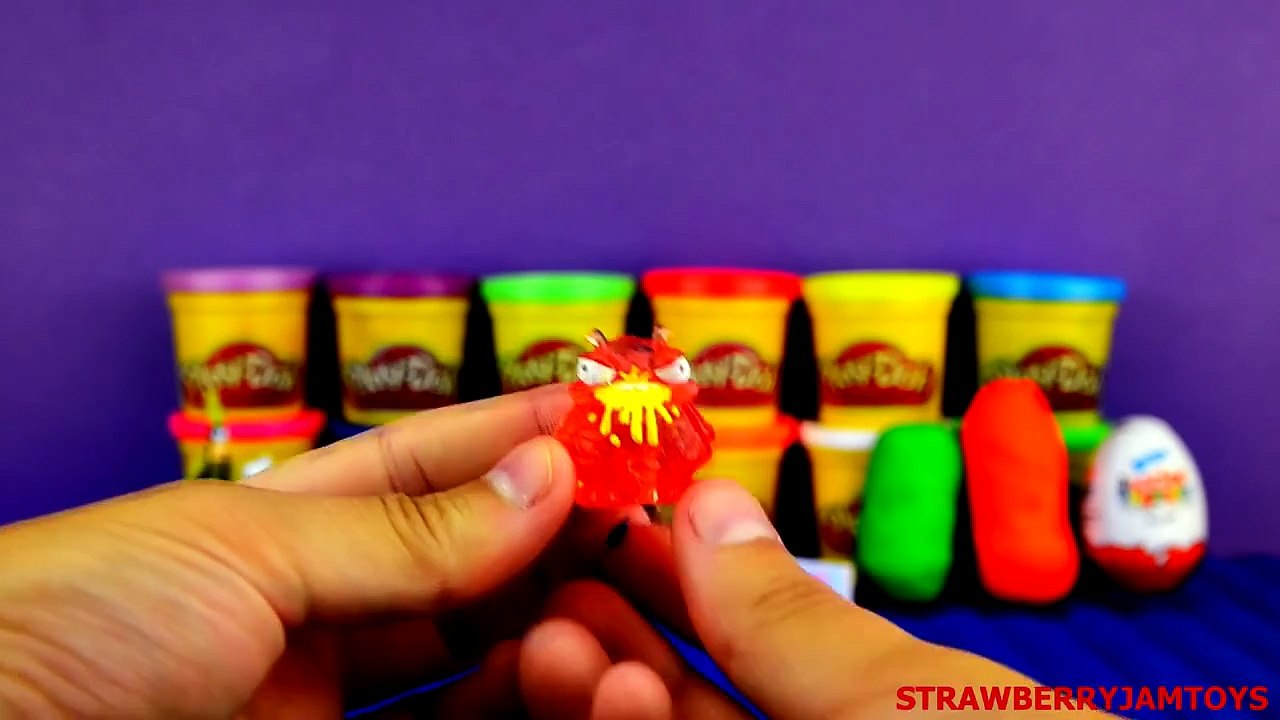 Cars 2 Play Doh Shopkins Hello Kitty My Little Pony Angry Birds Surprise Eggs StrawberryJa